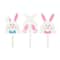 Glitzhome&#xAE; 15&#x22; Set of 3 Easter Wooden Bunny Pick or Yard Stake